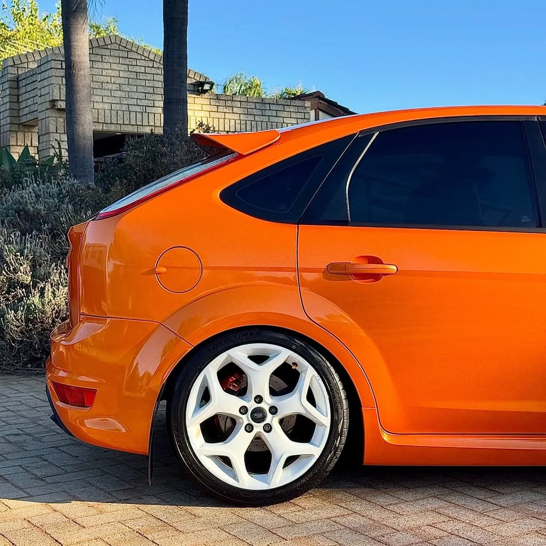 orange performance hatch after detailing by AFW Car Care in Perth, frame 01