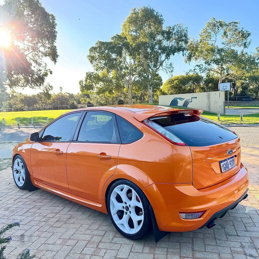 orange performance hatch after detailing by AFW Car Care in Perth, frame 02