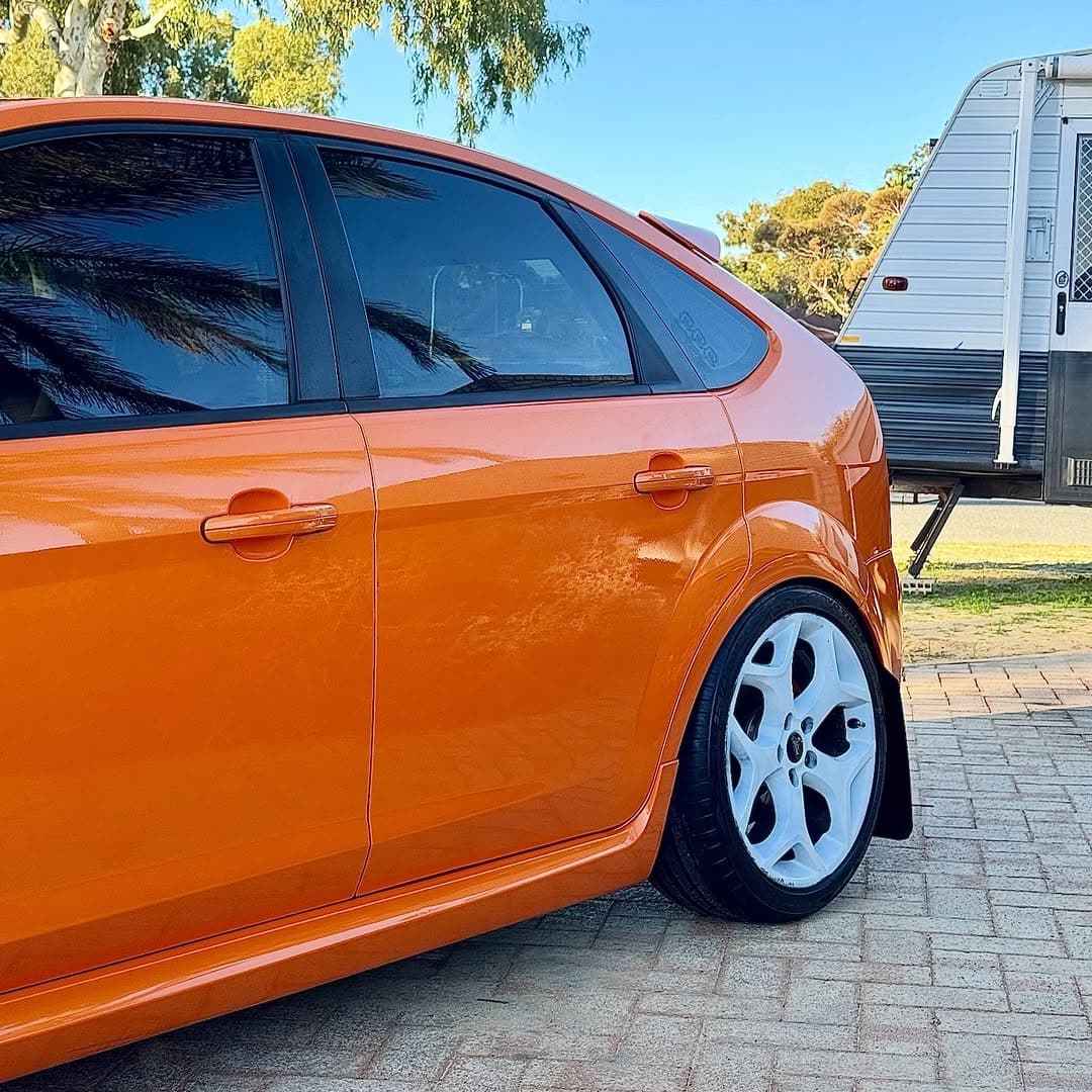 orange performance hatch after detailing by AFW Car Care in Perth, frame 04