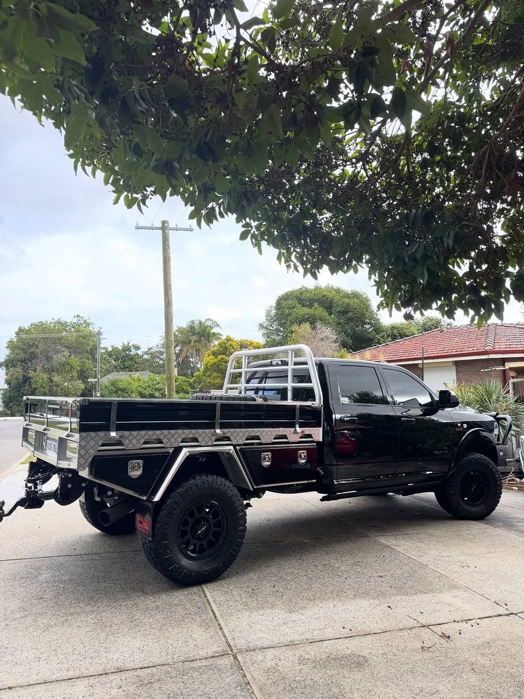 black trayback ute after detailing by AFW Car Care in Perth, frame 01