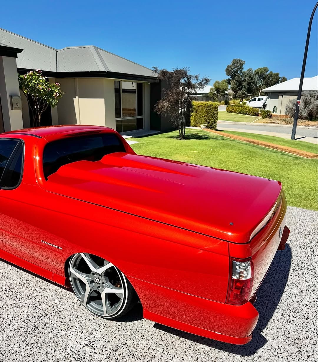 red classic pickup after detailing by AFW Car Care in Perth, frame 01